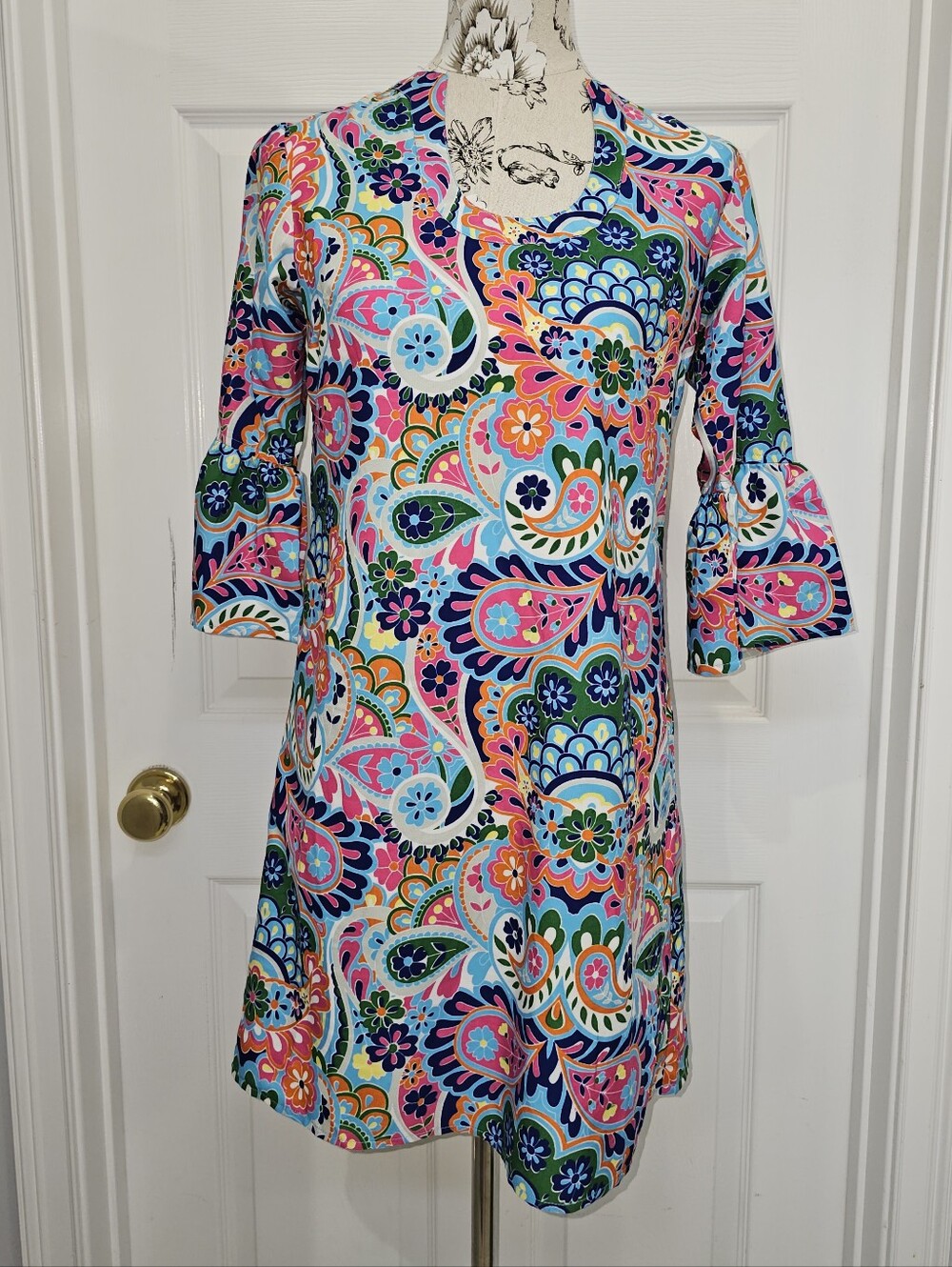 buckhead betties, Bright Multicolor Paisley Shift Dress - Women, Size S